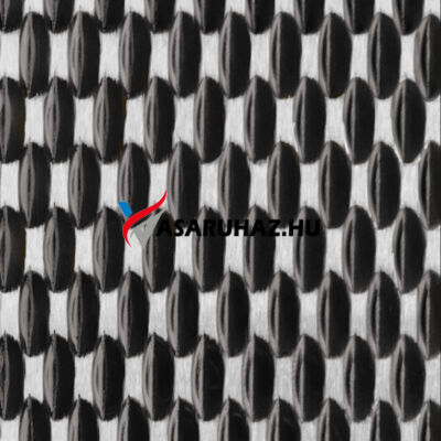Színezett nyomott (mintás) lemez, prism, fekete, 1250x2500 mm, 0,6  mm vastag, 304