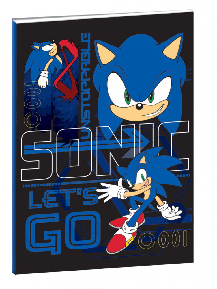 Sonic a sündisznó Go Fast B/5 vonalas füzet 40 lapos