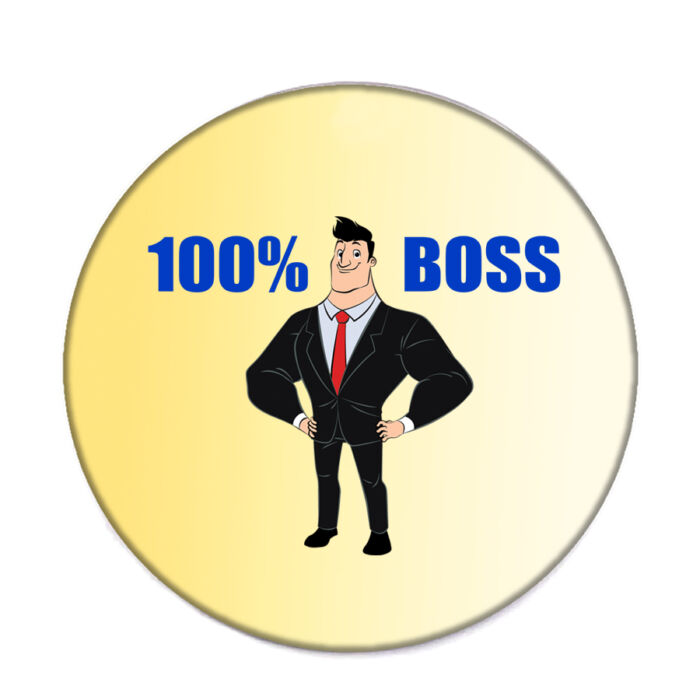 100% Boss kitűző