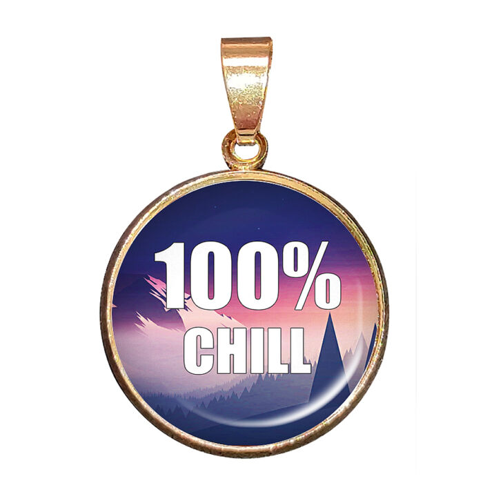 100% CHILL – medál lánccal vagy kulcstartóval