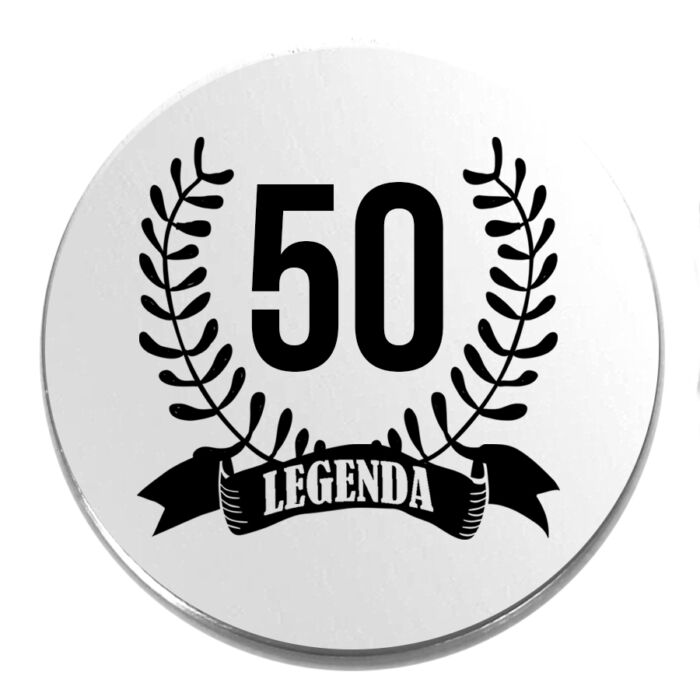 50 (tetszőleges szám) legenda kitűző