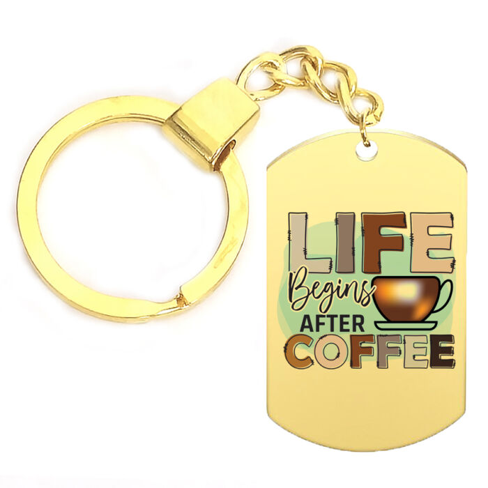 Az Élet a Kávé után kezdődik kulcstartó több színben és formátumban