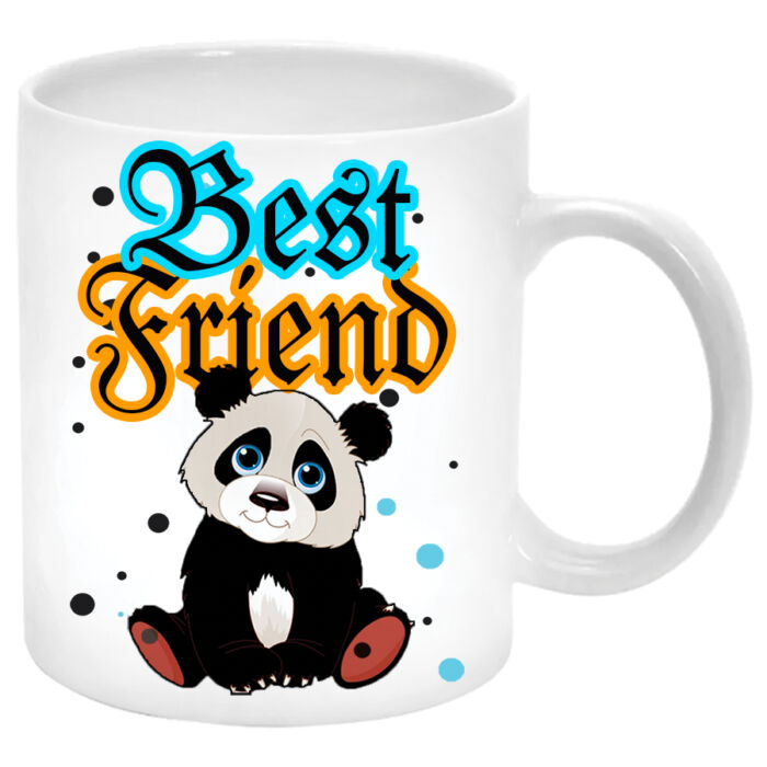 Best Friend (Legjobb barát) pandás Bögre (másik oldalra saját fotó és felirat kérhető)