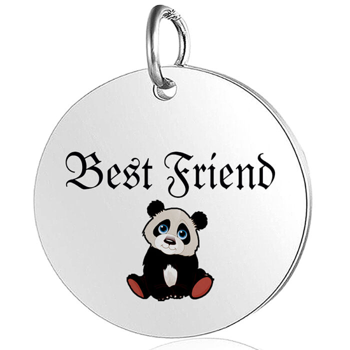 Best Friend (legjobb barát) pandás medál lánccal vagy kulcstartóval