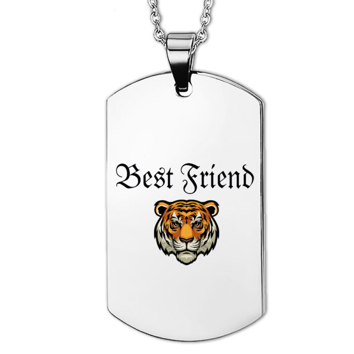 Best Friend (legjobb barát) tigrises szív medál láncra, vagy kulcstartóra (többféle)