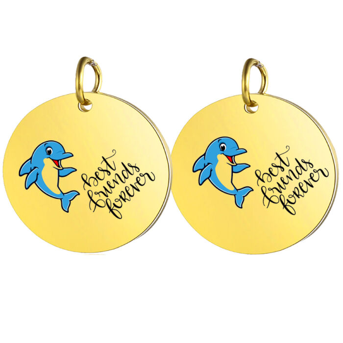 Best Friends delfines páros medál lánccal vagy kulcstartóval (többféle)