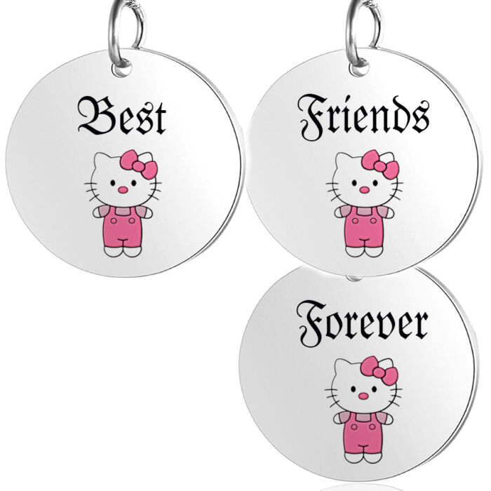 Best Friends Forever Hello Kitty hármas medál lánccal vagy kulcstartóval