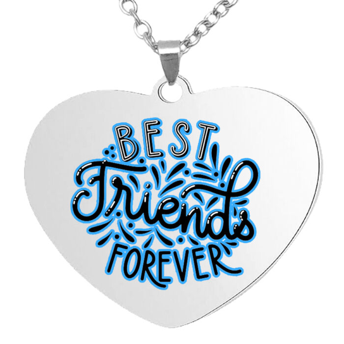 Best Friends Forever medál lánccal, választható több formában és színben