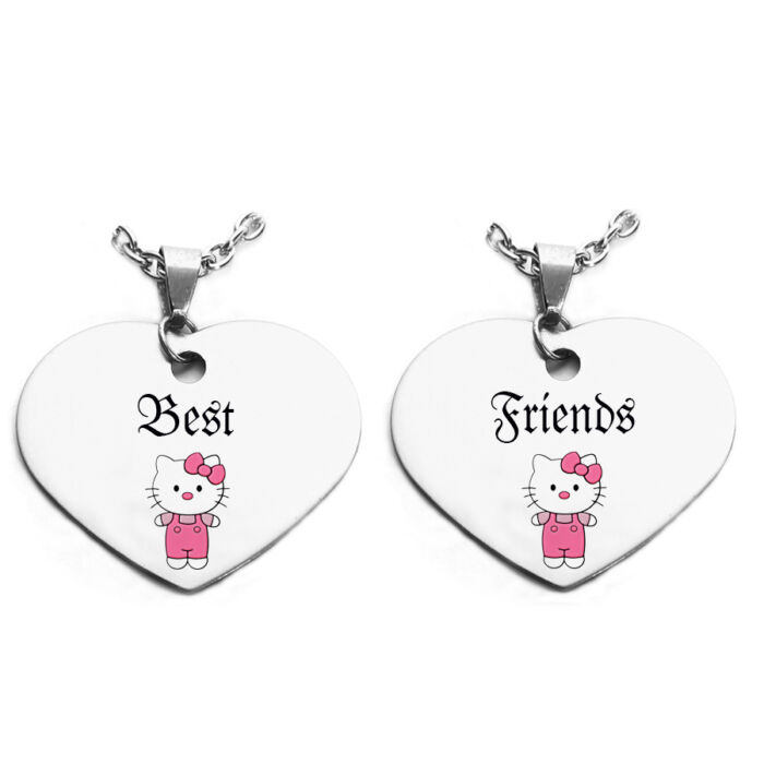 Best friends Hello Kitty páros medál láncra, vagy kulcstartóra  (többféle)