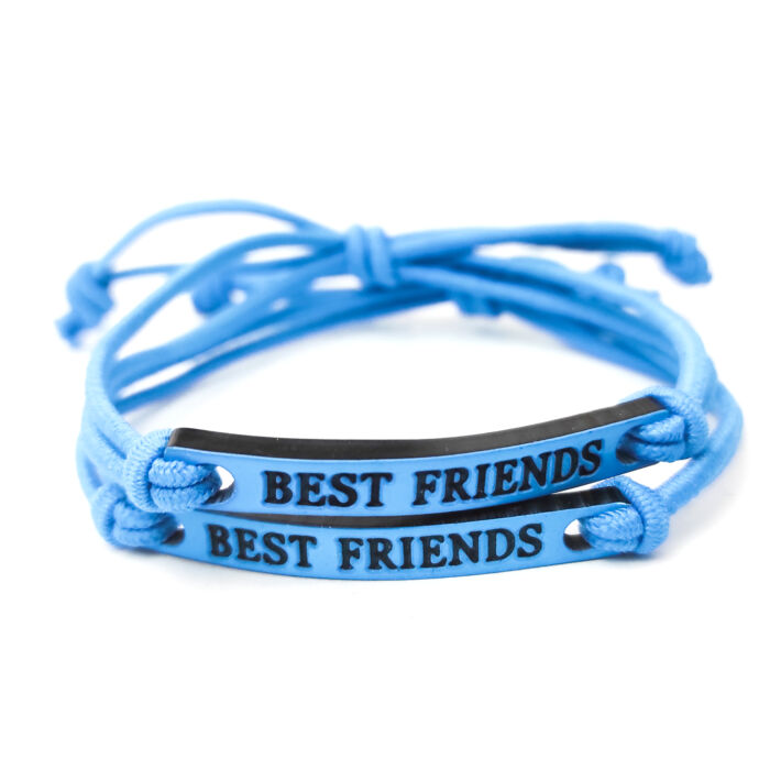 Best Friends (Legjobb Barátok) páros szövet karkötő, kék