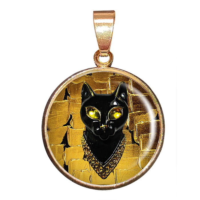 CARSTON Egyiptomi cicás medál lánccal vagy kulcstartóval