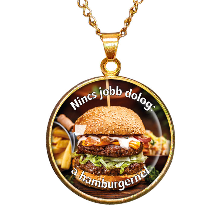 CARSTON Elegant Hamburger – medál lánccal