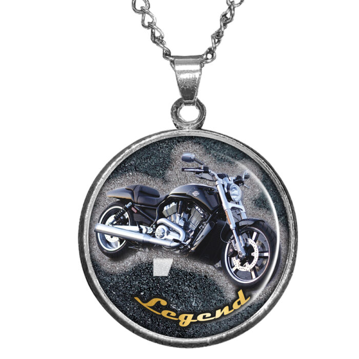 CARSTON Elegant Harley D. medál lánccal vagy kulcstartóval, ezüst vagy arany színben