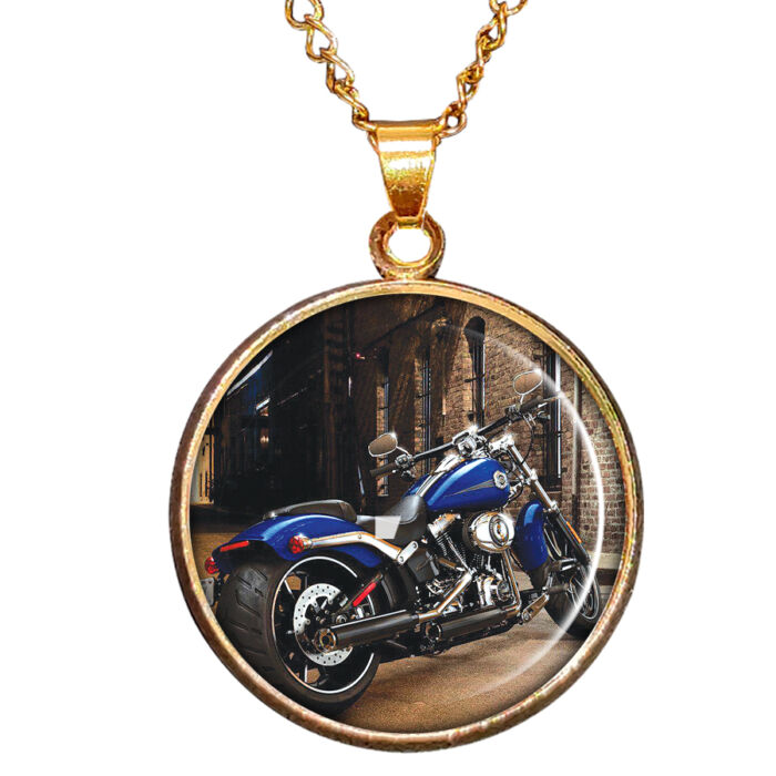 CARSTON Elegant Harley D. motor medál lánccal vagy kulcstartóval, ezüst vagy arany színben
