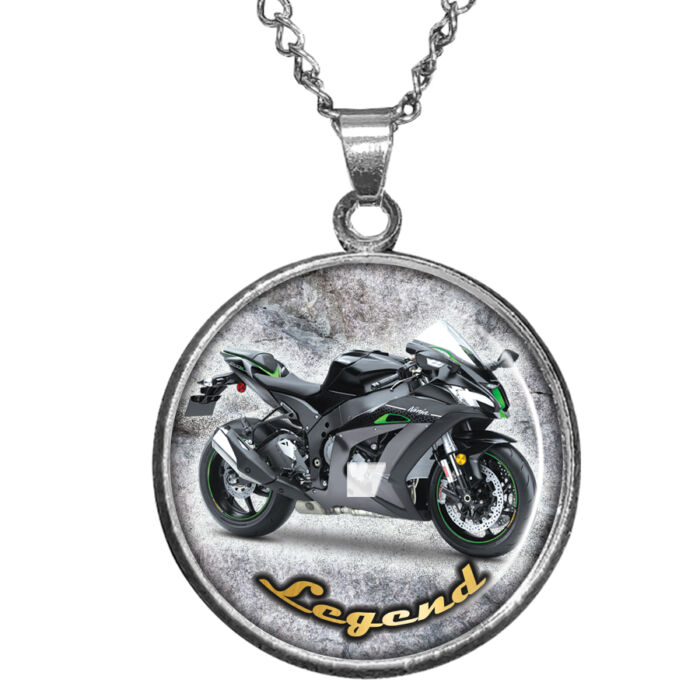 CARSTON Elegant Kawasaki medál lánccal vagy kulcstartóval, ezüst vagy arany színben