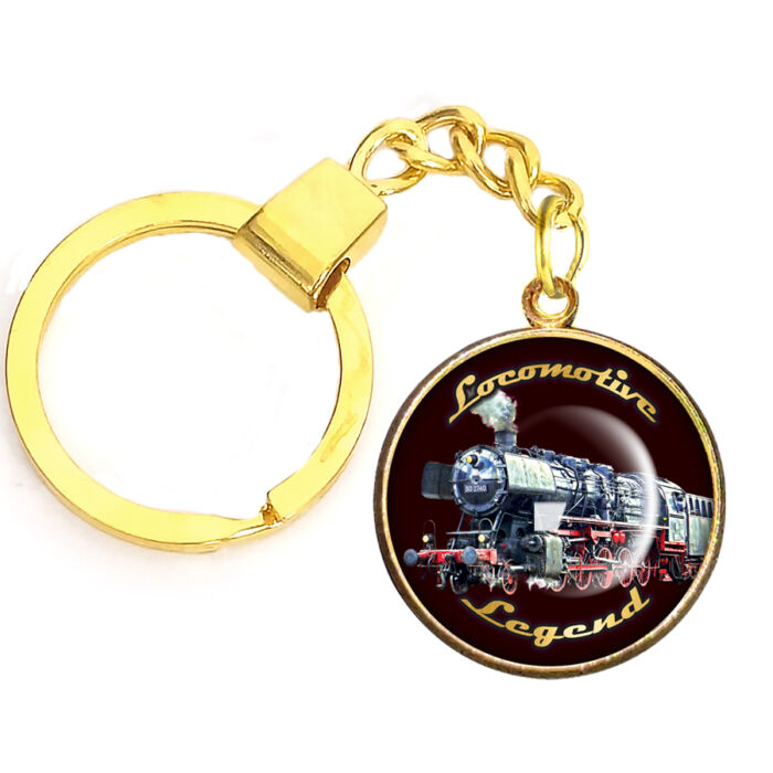 CARSTON Elegant locomotive kulcstartó ezüst vagy arany színben