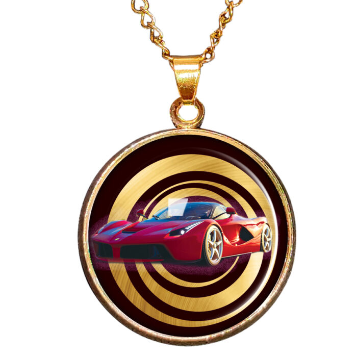 CARSTON Elegant Sport car medál lánccal vagy kulcstartóval, ezüst vagy arany színben