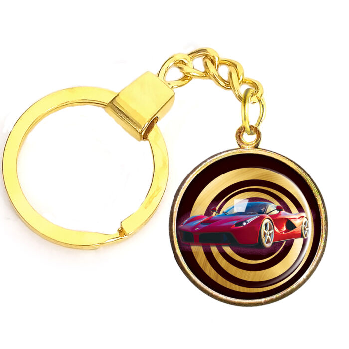 CARSTON Elegant sportautó kulcstartó ezüst vagy arany színben