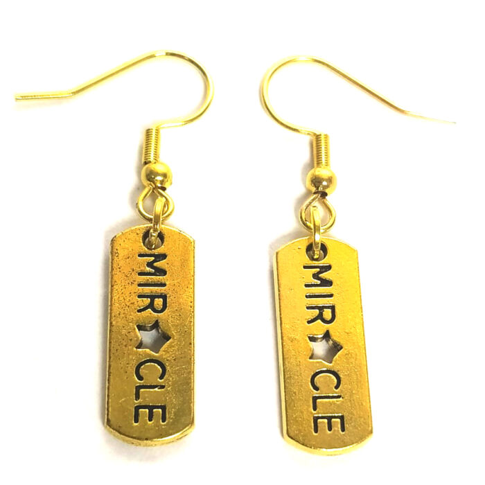 CSODA fülbevaló, választható arany vagy ezüst színű akasztóval
