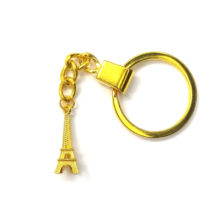 Eiffel-torony medál kulcstartó, arany színben
