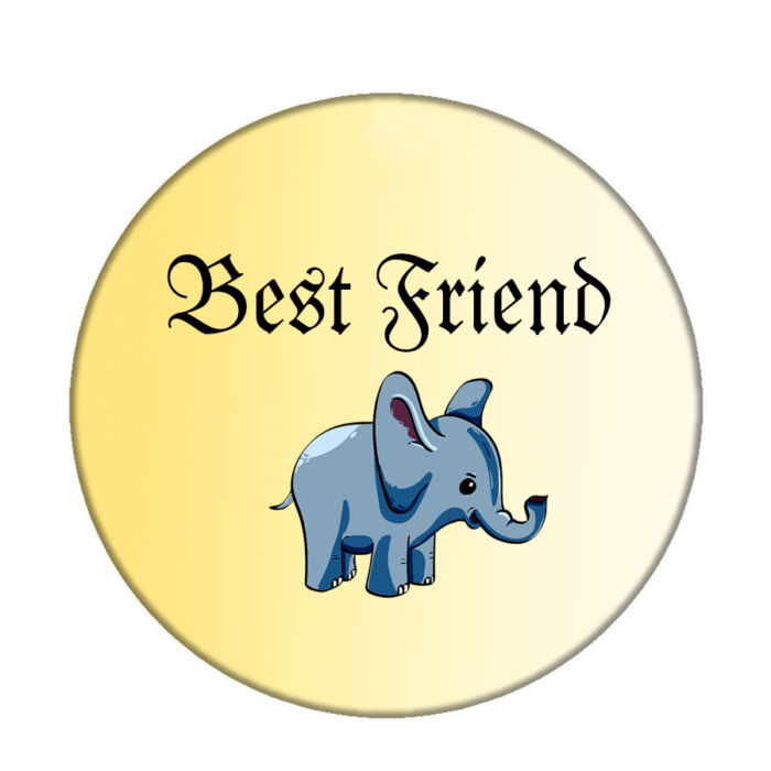 Elefántos Best Friend kitűző