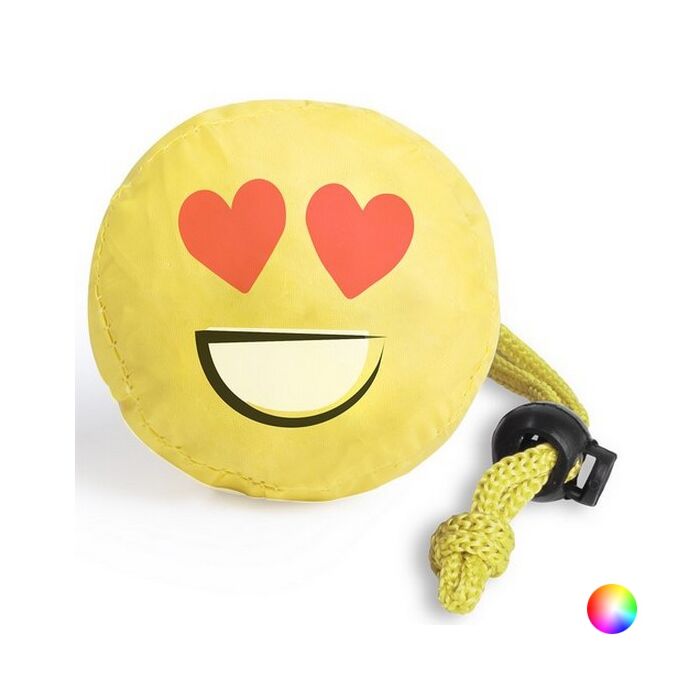 Emoji Szív nylon válltáska, sárga (40x38 cm)