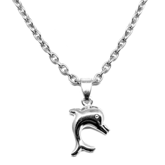 Ezüst színű Delfines medál nyaklánccal