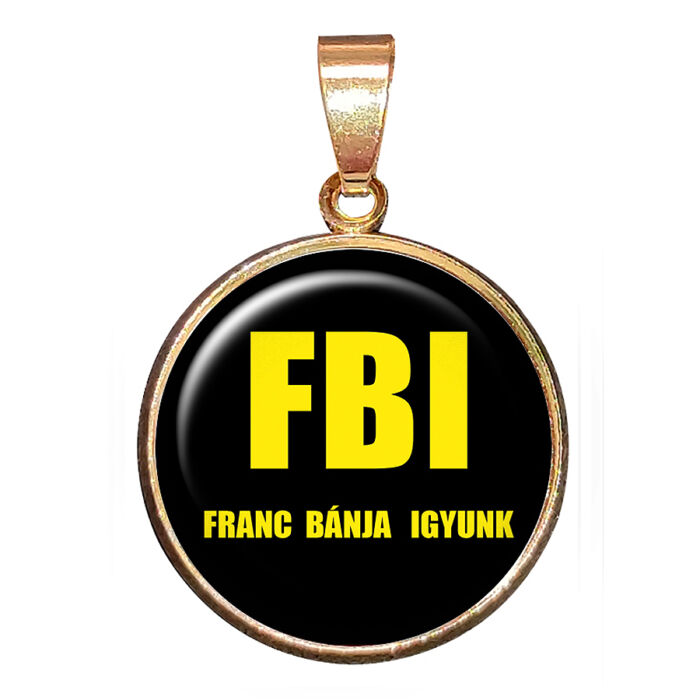 FBI medál lánccal vagy kulcstartóval