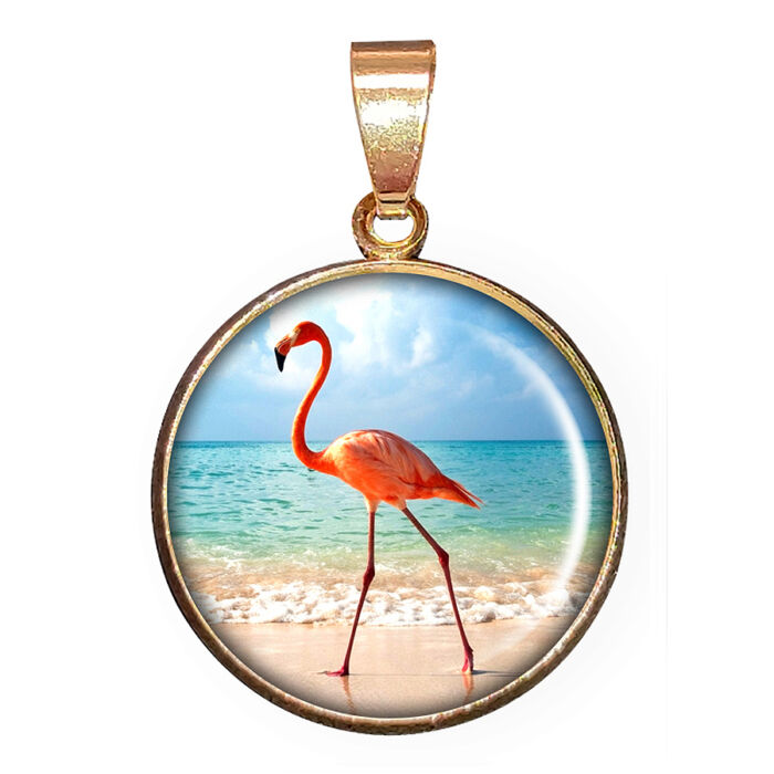 Flamingós – medál lánccal vagy kulcstartóval