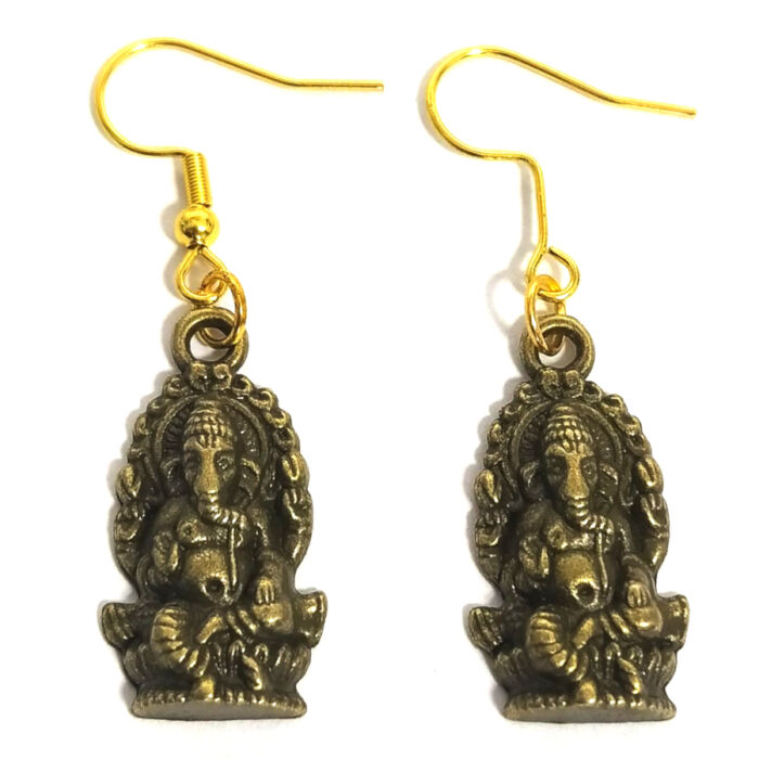Ganésa (2) fülbevaló, választható arany vagy ezüst színű akasztóval