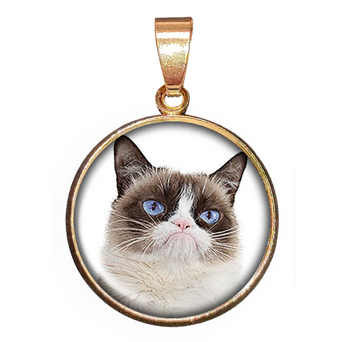 Grumpy Cat – medál lánccal vagy kulcstartóval