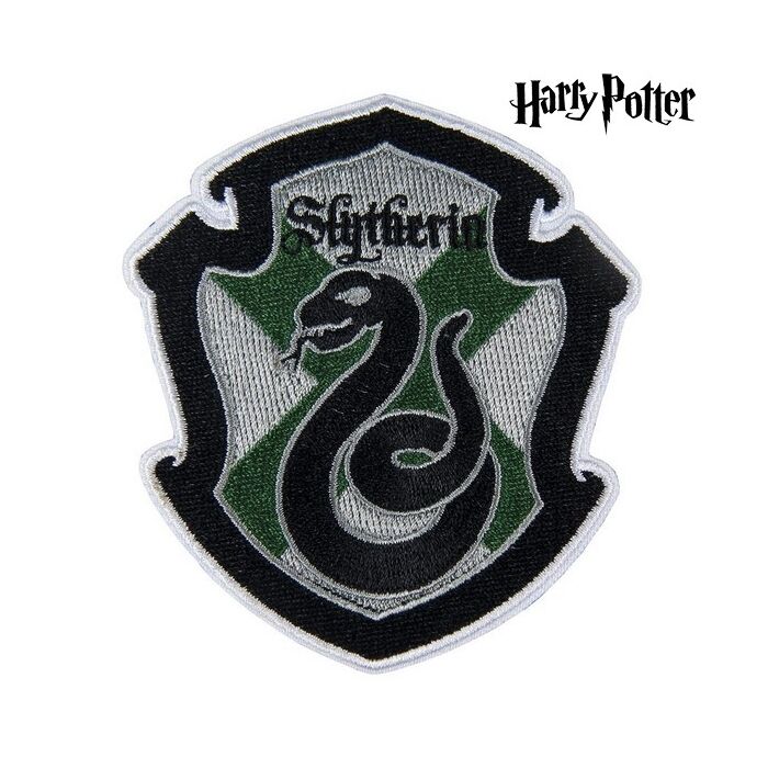 Harry Potter varrható Slytherin címer, táskára, pénztárcára, dzsekire, 9 cm