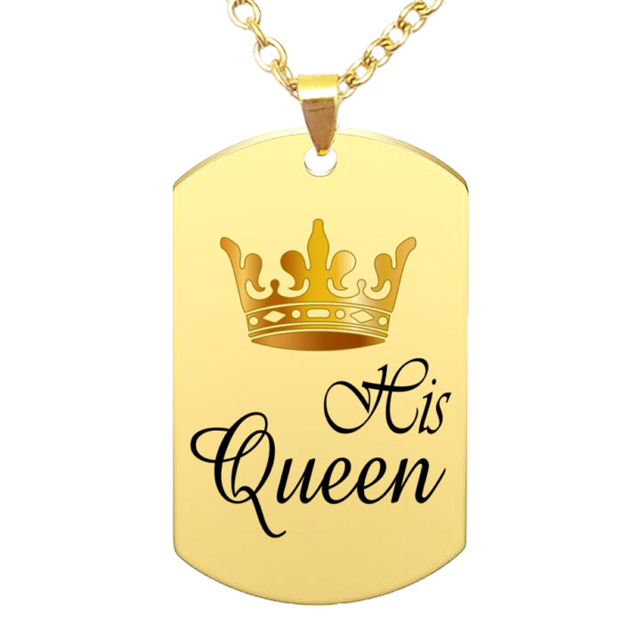 His Queen medál lánccal, választható több formában és színben