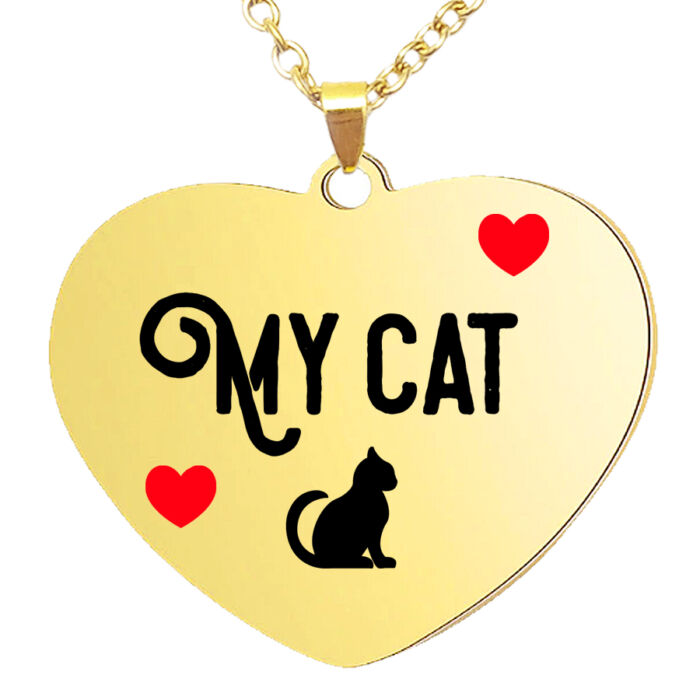 I love my Cat medál lánccal, választható több formában és színben