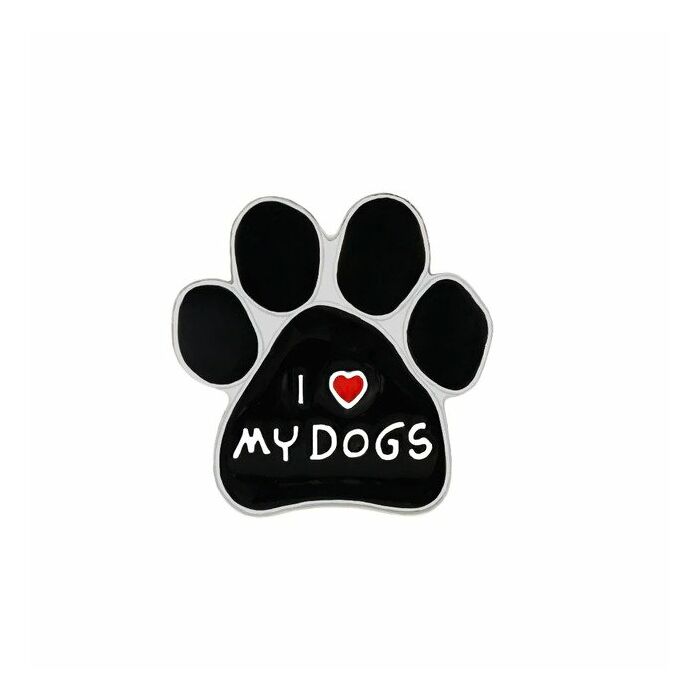 'I love my dogs - Szeretem a kutyáimat' tappancs kitűző