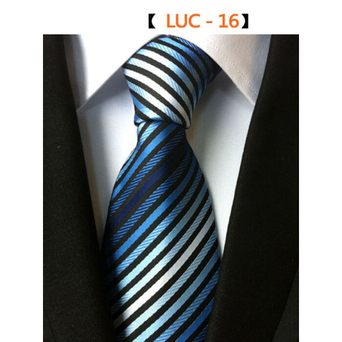 Kék csíkos selyemhatású nyakkendő