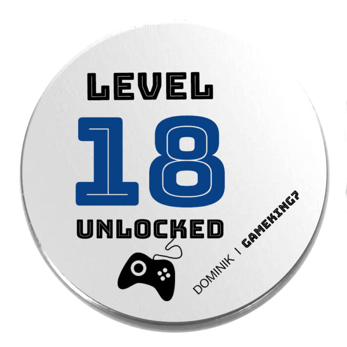 Level 18 unlocked kitűző