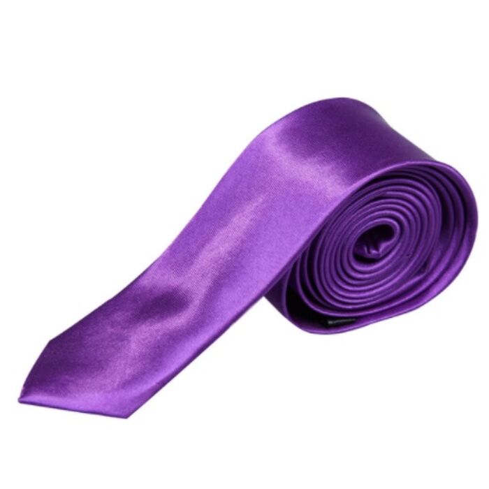 Lila vékony selyemhatású nyakkendő