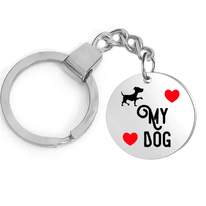 Love my Dog kulcstartó, választható több formában és színben