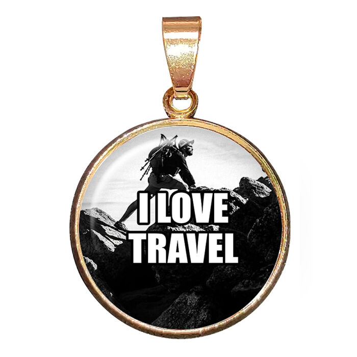 Love travel medál lánccal vagy kulcstartóval