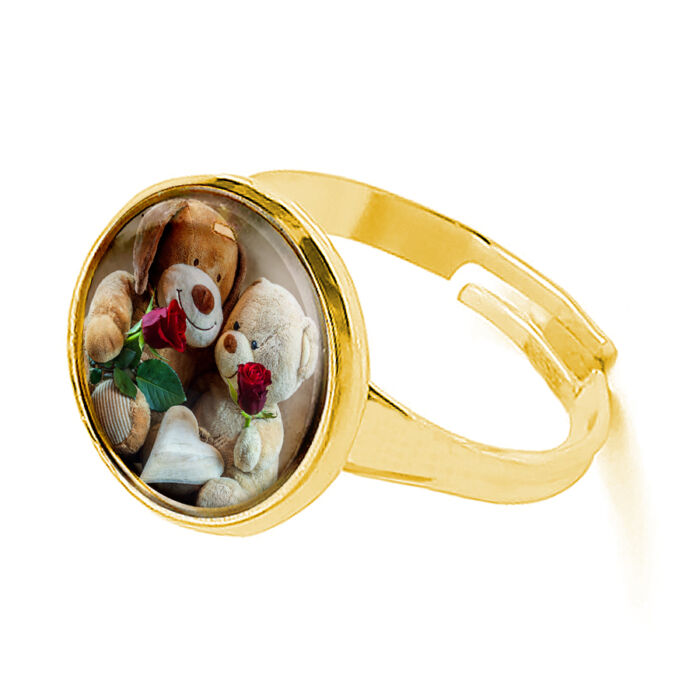 Maci Love gyűrű, arany színben (állítható méret)