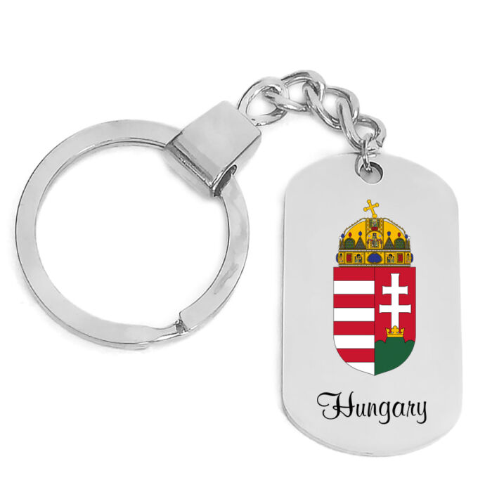 Magyar címer kulcstartó, választható több formában és színben