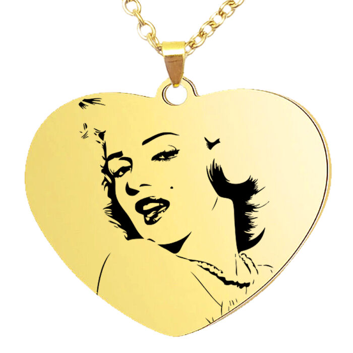 Marilyn Monroe medál lánccal, választható több formában és színben