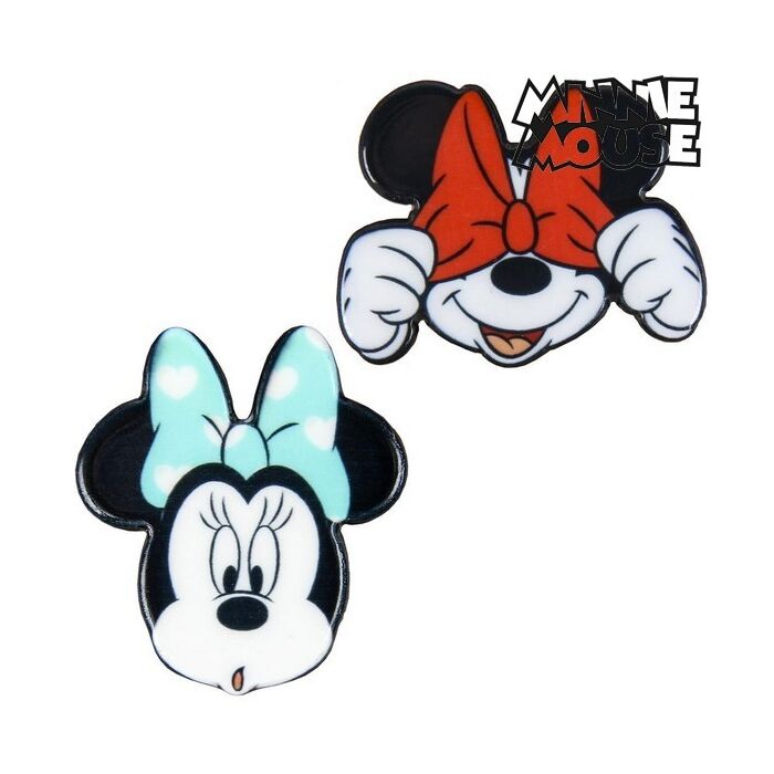 Minnie Mouse dupla kitűző, táskára, pénztárcára, dzsekire, 3 cm (2 db-os)