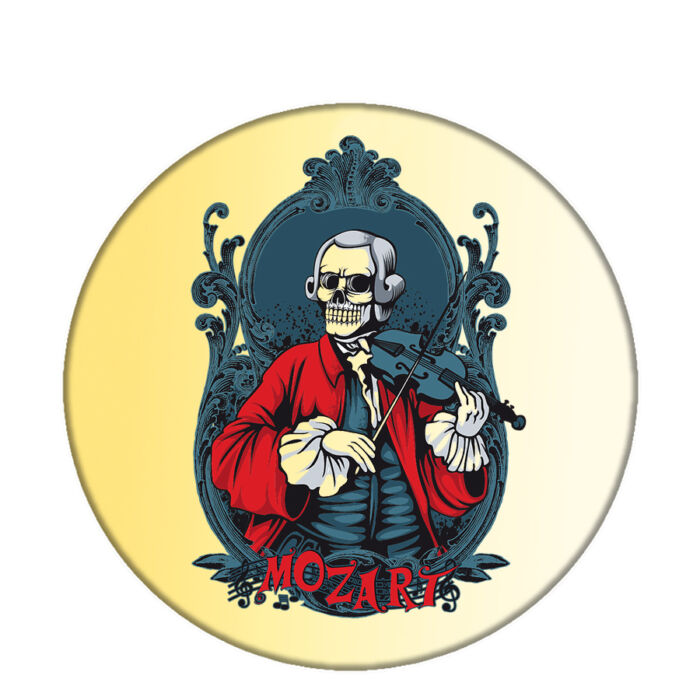 Mozart skull kitűző