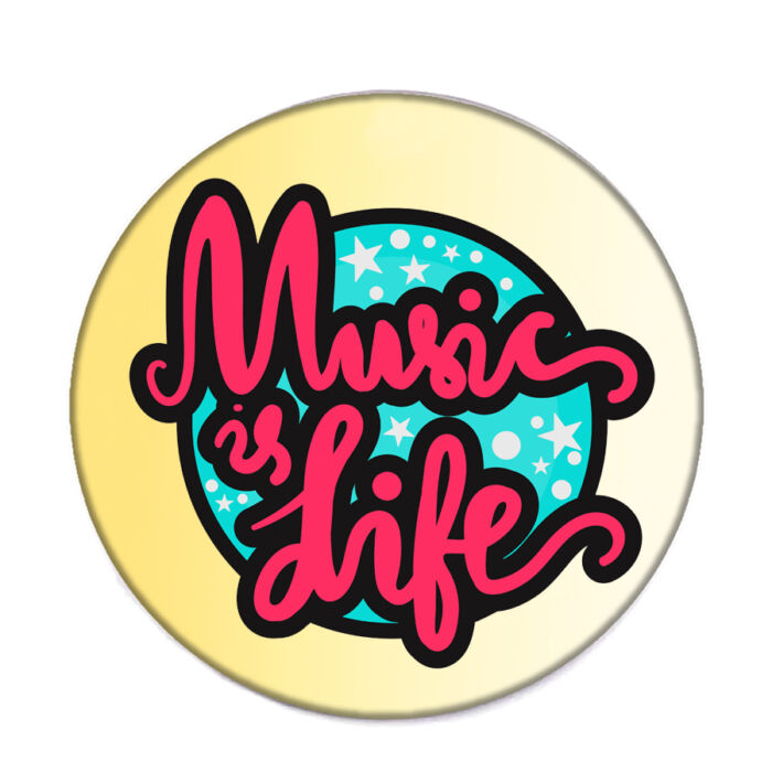 Music is Life (2) kitűző