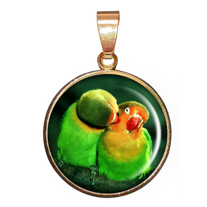 Papagájszerelem – medál lánccal vagy kulcstartóval