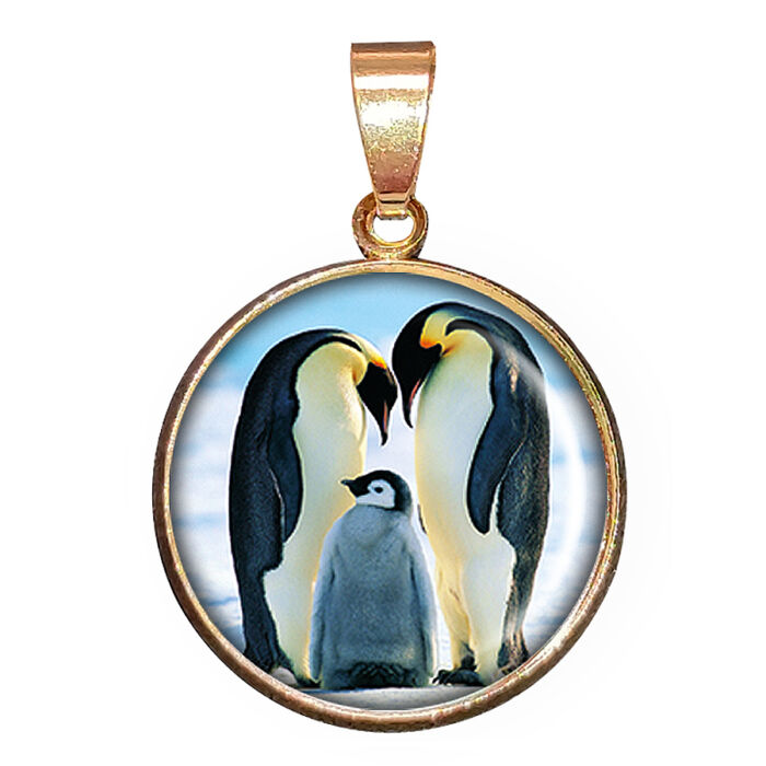 Pingvincsaládos – medál lánccal vagy kulcstartóval