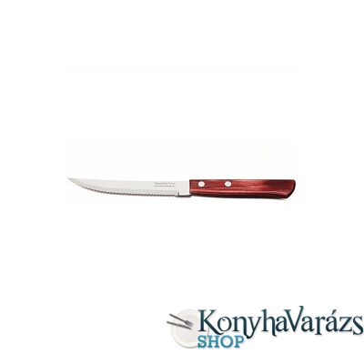 Polywood Red fanyelű recés steak kés 12 cm.- 3 darabos
