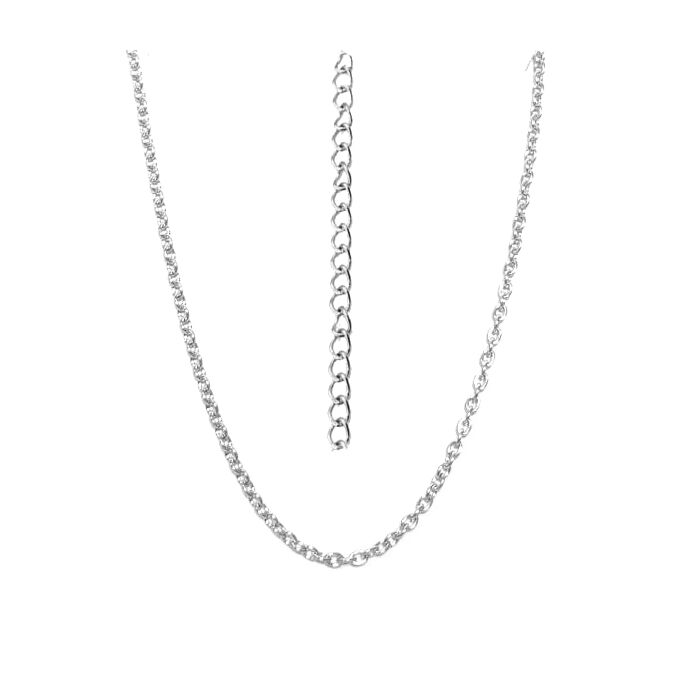 Rozsdamentes acél lánc (4 mm vastag), 80 cm, ezüst vagy arany szín